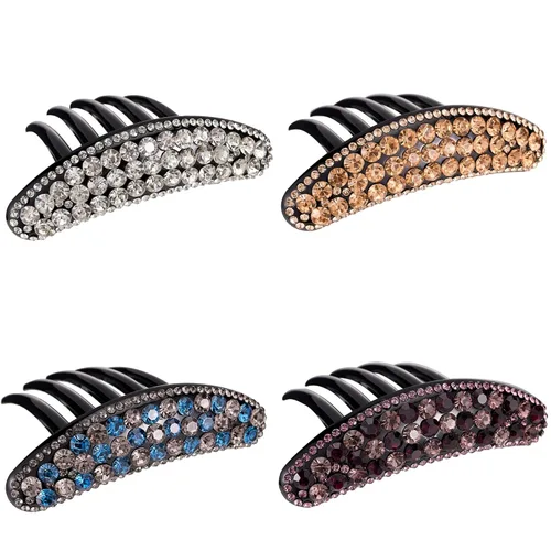 Miniatura 12 de Peine lateral de perlas para mujer, peines de pelo con diamantes de imitación, 7 dientes, accesorios de cristal vintage, accesorios para tocados