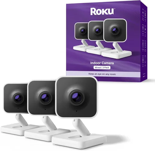 Miniatura 8 de Cámara Roku interior - Seguridad para el hogar - 1 paquete - Cámara de seguridad con cable y monitor para mascotas con visión nocturna HD