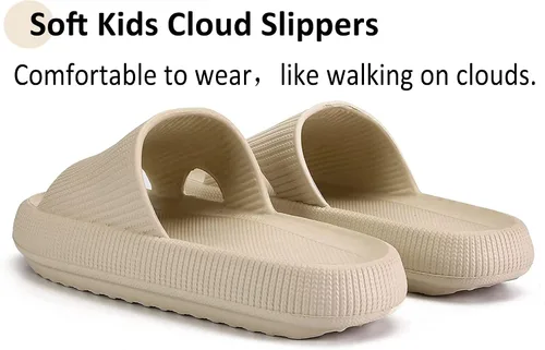 Miniatura 2 de sharllen Sandalias de nube para niños y niñas, pantuflas de casa, cómodas pantuflas de nube para niños, antideslizantes, para niñas, sandalias