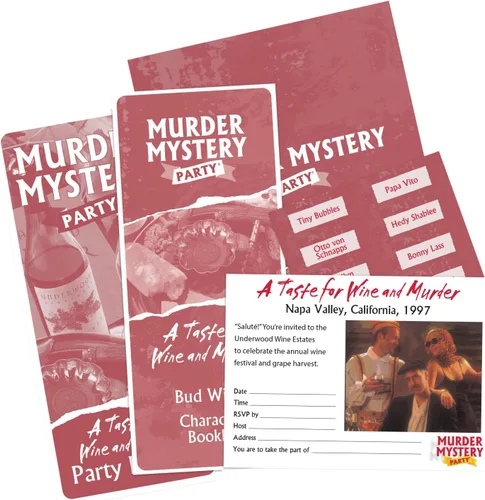 Miniatura 4 de Murder Mystery Party, A Taste for Wine & Murder, Murder Mystery Party Game to Host Your Own Murder Mystery Night