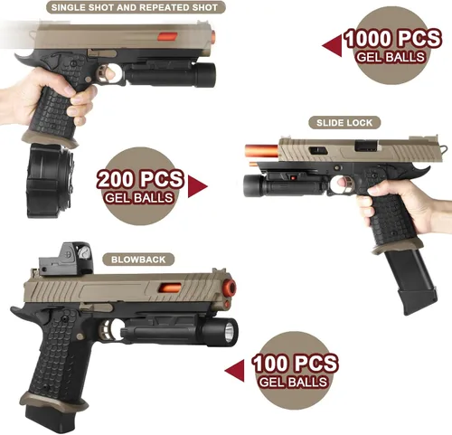 Miniatura 3 de Juguetes eléctricos de gel X5, Full Auto Splat-Blaster incluye tambor y gafas para juego de equipo al aire libre, versión mejorada X2 para mayores
