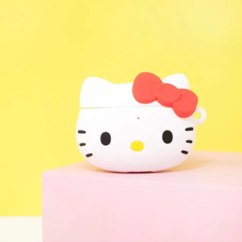 Miniatura 5 de iFace Hello Kitty - Correa de muñeca con cuentas y figura de Hello Kitty AirPods de 1ª/2ª generación con mosquetón