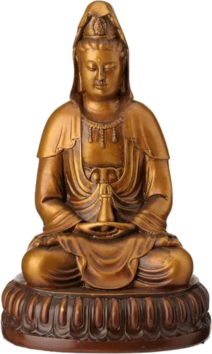 Veronese Design 5 1/2 pulgadas de alto Guanyin Lotus Meditación Pacífica Estatua Resina Acabado pintado a mano