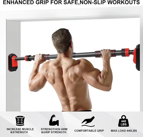 Miniatura 3 de TOPOKO Pull Up Bar for Doorway, Heavy Duty Chin Up Station for Home Gym, Multi-Grip or Adjustable Door Frame Exercise Equipment for Upper Body
