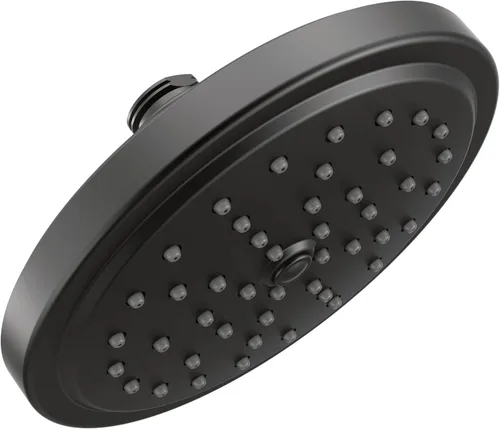 Moen S176BL, cabezal de ducha de función única con tecnología de regadera de lluvia por inmersión, diámetro de 7 pulgadas, negro mate Mate negro