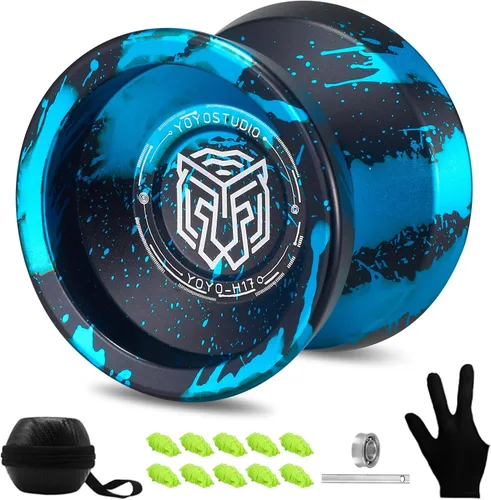 YOYOSTUDIO Yoyo Profesional Responsivo Yoyo H17, Yoyos de Metal de Doble Propósito para Niños Principiantes, Rodamiento Yo Yo No Responsivo para