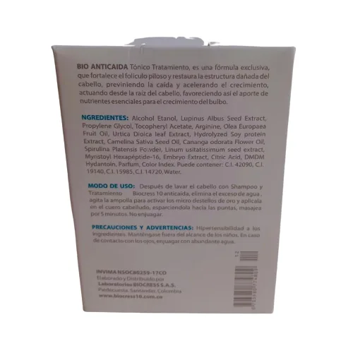 Miniatura 4 de Ampollas activan biocress de crecimiento (12 Pack) biocress 10 ampolletas para el cabello Bioanticaida Ampolla capilar