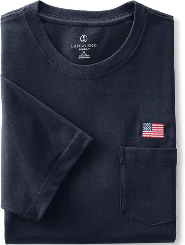 Miniatura 5 de Lands' End Camiseta de manga corta Super-T con bolsillo para hombre