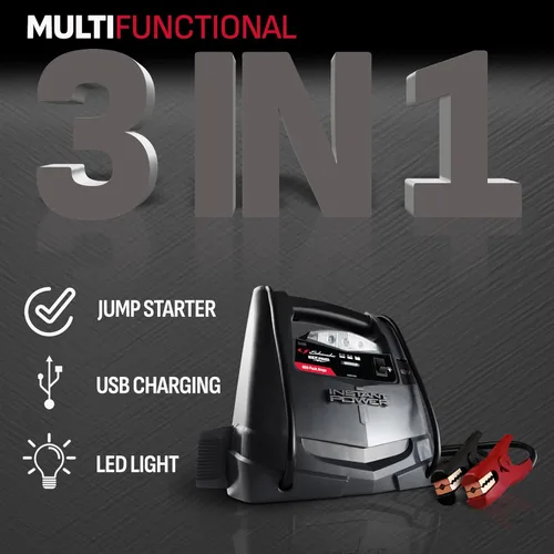 Miniatura 2 de Schumacher Electric - Arrancador de batería de coche de 600 A y estación de energía portátil, solución 3 en 1, salida de CC de 12 V