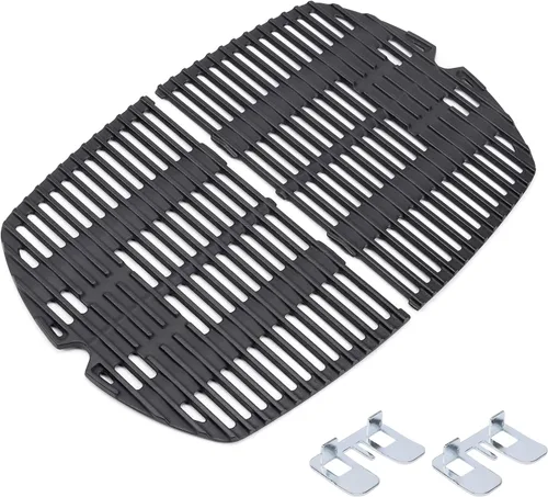 Miniatura 8 de 7644 Rejillas de parrilla para Weber Q100, Q1000, Q1200, Q120, Q1400, 516001, 516002, 50060001, 51010001, 51060001, piezas de parrilla de hierro