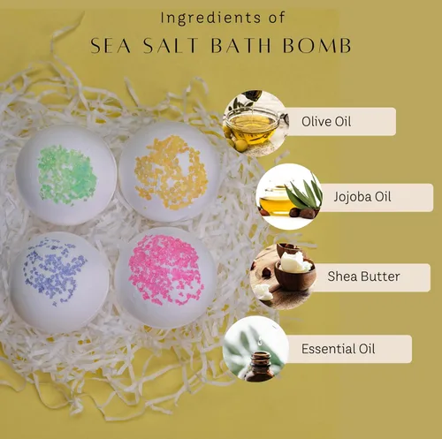 Miniatura 4 de Juego de jabón y bomba de baño de piedras preciosas, regalo relajante de spa para mujeres, juego de regalo para el día de la madre, 4 jabones