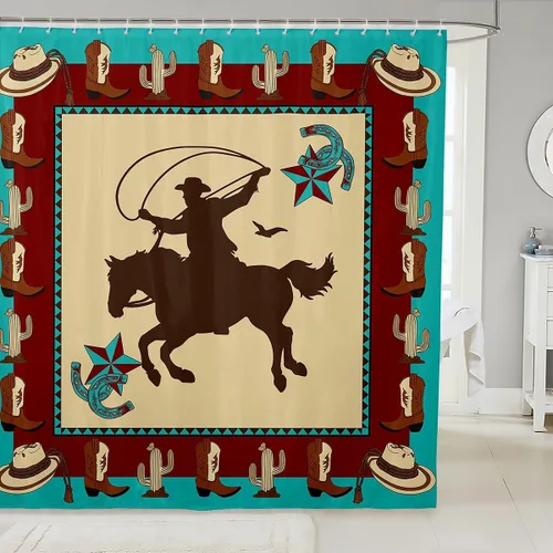 Miniatura 36 de Lindas cortinas de ducha para niños, cortinas rústicas de gallina, decoración de dormitorio de niñas y adultos, girasoles animales, plantas