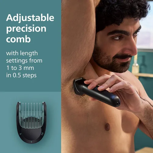 Miniatura 6 de Philips Bodygroom Series 5000, Recortadora de Ingle y Cuerpo a Prueba de Ducha, Afeitado Cercano y Cómodo, Aseo Corporal Completo Incluyendo