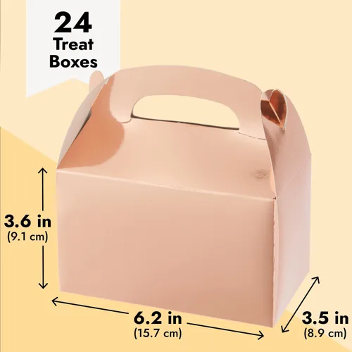 Miniatura 3 de Juvale Cajas de regalo a dos aguas de oro rosa – Caja de cartulina duradera de 10.58 oz/m² – para regalos de despedida de soltera – Contenedores a
