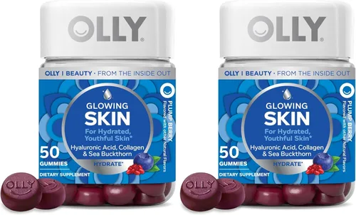 Miniatura 10 de OLLY Gomitas para Piel Radiante, Piel Hidratada y Juvenil,* Ácido Hialurónico, Péptidos de Colágeno, Espino Amarillo, Sabor Plump Berry, Suministro