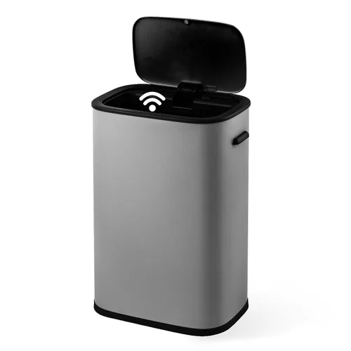 Miniatura 2 de Fashionwu Basurero de cocina de 55 litros/14.5 galones, bote de basura automático con sensor de movimiento y sin tacto, diseño silencioso