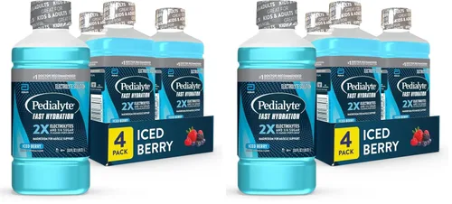 Miniatura 7 de Pedialyte Solución de electrolitos de hidratación rápida, bayas heladas, bebida de hidratación, 4 botellas, 1 litro cada una