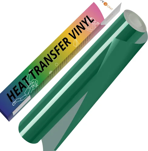 Miniatura 28 de HTVRONT Vinilo HTV de transferencia de calor blanco - 30,5 cm x 36,6 metros de vinilo blanco para planchar para camisetas, rollo de vinilo HTV