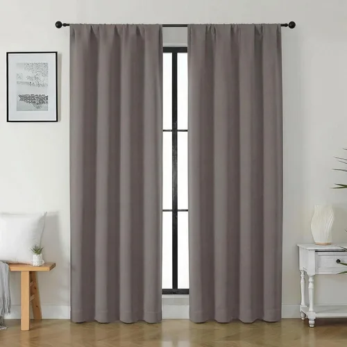 Miniatura 78 de Gwine Cortinas opacas para dormitorio, 54 pulgadas de largo, paneles de cortina de ventana con aislamiento térmico y reducción de ruido, cortinas