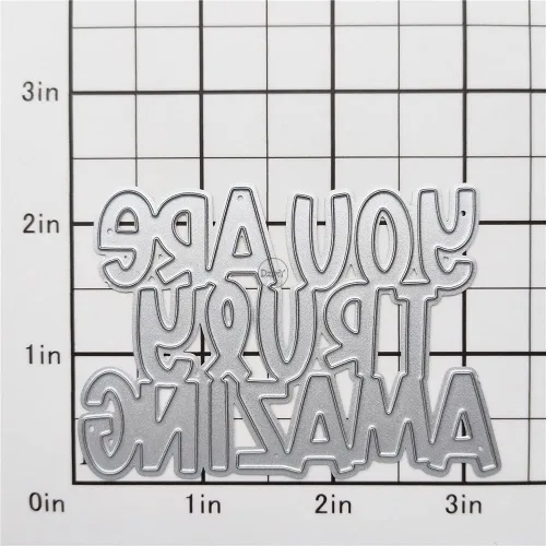 Miniatura 2 de DzIxY Amazing Words - Troqueles de corte de metal para hacer tarjetas, troquelados de papel en relieve, plantillas para máquina de álbumes