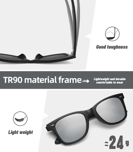 Miniatura 109 de MEETSUN Polarized Sunglasses for Women Men Classic Retro Square Frame Driving Sun Glasses UV Protection