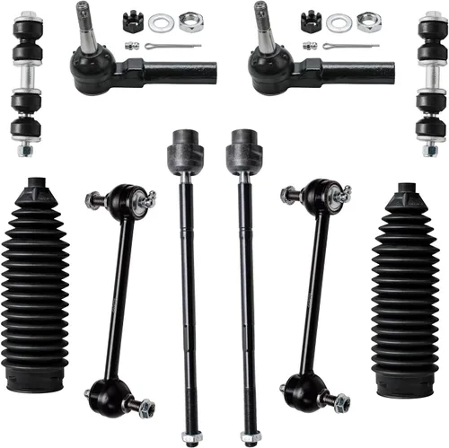 Miniatura 114 de Detroit Axle – Kit de suspensión delantera para Hyundai 2013-2018 Santa Fe 2 enlaces de barra de estabilizador 4 varillas de amarre interiores