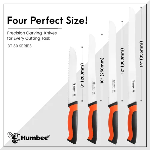 Miniatura 7 de Cuchillo de pan dentado de 10 pulgadas, cuchillo de hoja de acero inoxidable de alto carbono premium para pan con mango ergonómico, certificado NSF
