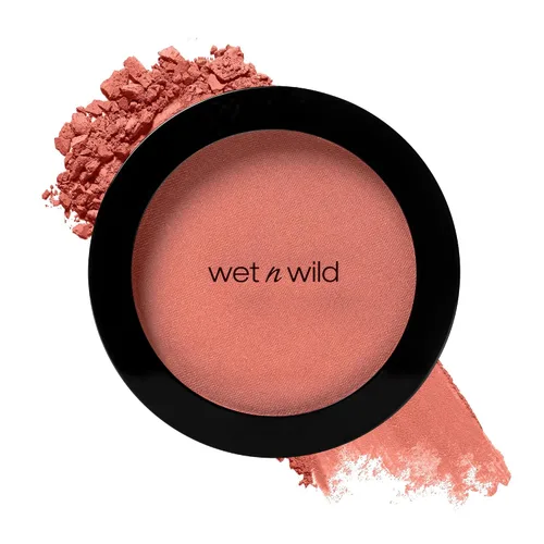 wet n wild - Rubor «Color Icon», brillo natural mate sin esfuerzo y mezcla sin costuras, lujosamente infundido con aceite suave de jojoba, libre de