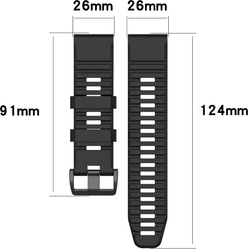 Miniatura 3 de Compatible con Garmin Fenix 6X, correa de silicona de 0.86 pulgadas de ancho, repuesto para Garmin Fenix 6X/fenix 6X pro/Fenix 6X Sapphire/Fenix