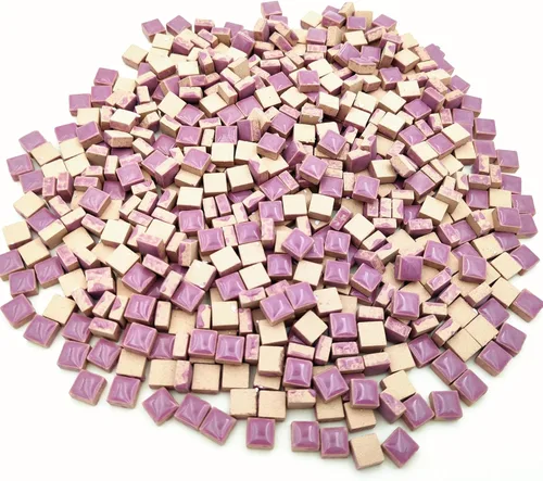 Miniatura 4 de 500 PCS / 1.1 LB Azulejos de Mosaico Cuadrados de Cerámica, 0.4 x 0.4 pulgadas Hechos a Mano para Hacer Micro Azulejos de Mosaico Creativos