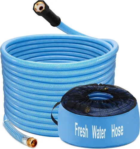 Miniatura 11 de Kohree: Manguera de agua para caravana de 15 pies mejorada, manguera de agua potable premium de 5/8" para autocaravana, sin fugas, sin arrugas