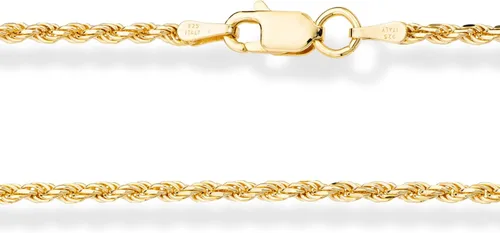 Miniatura 2 de Miabella 18K Gold Over Sterling Silver Italian 2mm 3mm Diamond-Cut Braided Rope Chain Anklet Ankle Bracelet for Women Teen Girls 925 Made in Italy