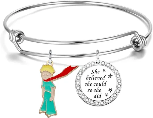 The Little Prince Jewelry She Believe She Could So She Did - Pulsera inspirada en el príncipe y su planeta, regalos de películas de televisión