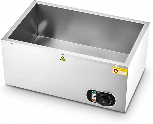 WILPREP Calentador de alimentos comercial, calentador eléctrico de 1500 W para mostrador con control de temperatura ajustable de 86-185 °F y