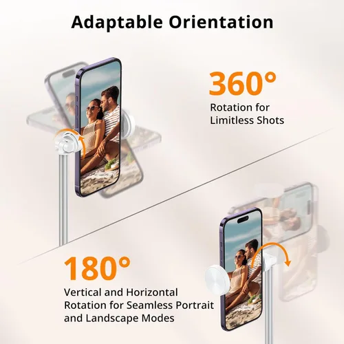 Miniatura 5 de ATUMTEK Trípode selfie stick de 62 pulgadas, trípode extensible de aluminio con control remoto Bluetooth recargable, compatible con teléfonos