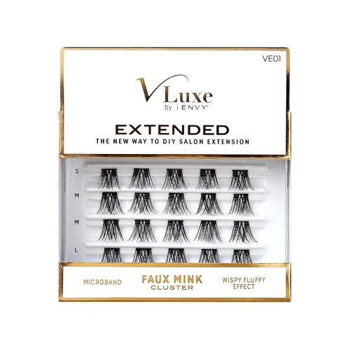 Miniatura 7 de VLuxe by iEnvy Extended Collection: Kit de iniciación de extensión de pestañas con 10 pares de alargamiento natural, aplicador y unión y sello