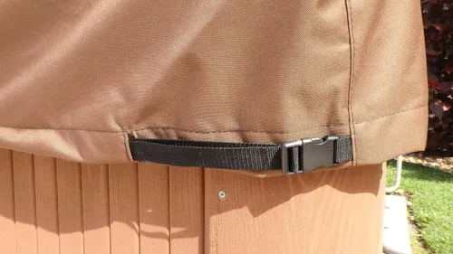 Miniatura 5 de BeyondNice Tapa resistente para bañera de hidromasaje y spa, 95 x 95 pulgadas, impermeable, poliéster 600D, hebillas ajustables de liberación rápida