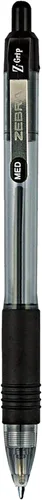 Miniatura 3 de Zebra Pen Z-Grip - Bolígrafo retráctil, punta media de 0.039 pulgadas, 12 bolígrafos de tinta negra y 12 rojas, paquete a granel de 24