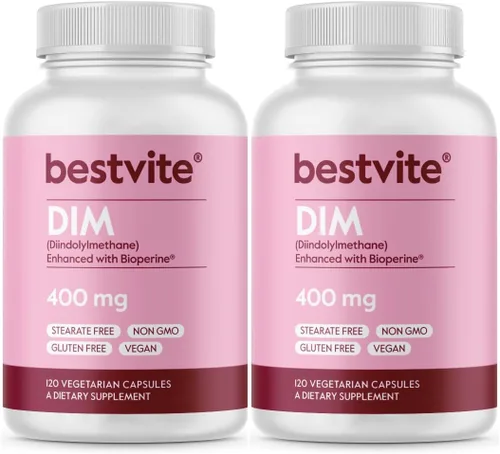 Miniatura 8 de BESTVITE DIM (diindolilmetano) 400 mg con bioperina (120 cápsulas vegetarianas) - Sin estearatos - Sin gelatina - Vegano - Sin OMG - Sin gluten