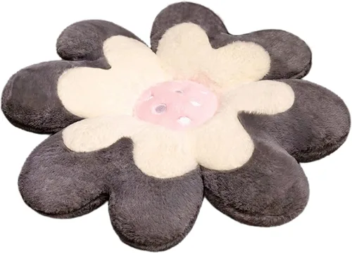 Miniatura 7 de Cojín de felpa con diseño de margaritas, cojín de flores, tapete lumbar para dormitorio, oficina, decoración del hogar y auto (17.7 pulgadas, verde)