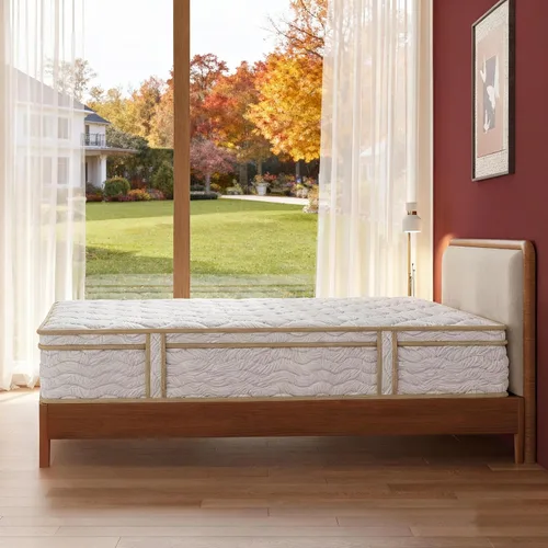 Miniatura 6 de Colchón híbrido Queen de 12 pulgadas en una caja, firmeza media, espuma viscoelástica de gel + bobinas en bolsillos, funda de enfriamiento, soporte