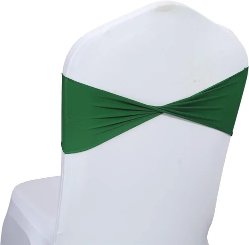 Miniatura 29 de MDS Paquete de 100 bandas de elastano para silla, bandas lisas sin hebilla, reutilizables, elásticas, para decoración de bodas, recepciones, Azul
