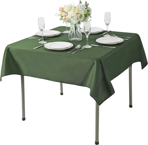 Miniatura 105 de Cupuamon - Mantel rectangular de 60 x 84 pulgadas, tela de poliéster lavable para decoración de bodas, fiestas, cenas y banquetes