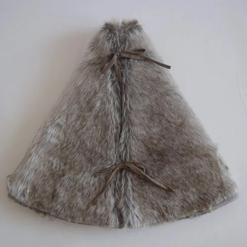 Miniatura 2 de Gireshome Deluxe Multi Colores, Raya Gris y Mezcla de Color Beige de Piel Sintética Extra Grande Falda de Árbol de Navidad (152cm)