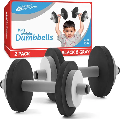 Miniatura 11 de Modern Innovations Juego de pesas de mancuerna para niños, equipo de entrenamiento de juguete, pesas para niños para ejercicio, diversión y fitness