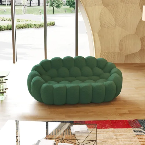 Miniatura 9 de JACH Juego de sofá curvado de burbujas, cómodo sofá tapizado, tela de malla 3D en forma de panal sofás modernos para sala de estar, apartamento