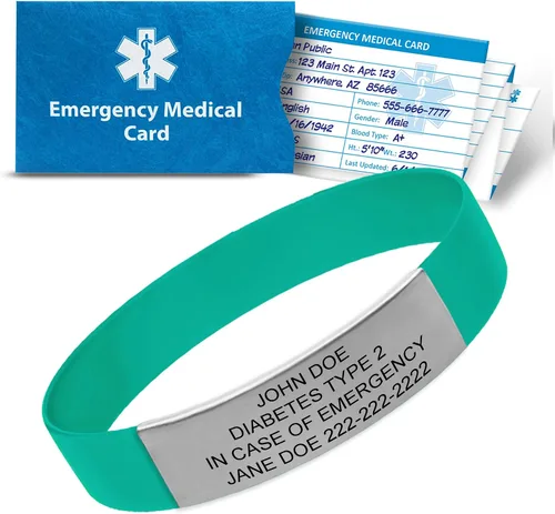 Miniatura 18 de Pulsera de identificación médica personalizada - Pulsera de seguridad para personas mayores grabada personalizada - Alerta de Alzheimer