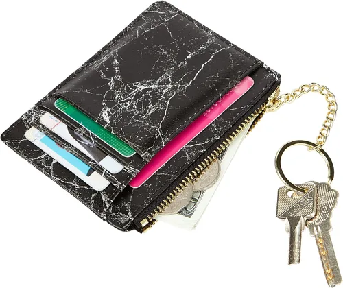 Miniatura 3 de Cartera minimalista para mujer, 8 tarjetas, monedero, monedero, bolsillo frontal, Casual