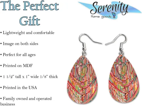 Miniatura 38 de Maureen Claffy Artist Collection Compassion Teardrop Dangle Earrings Set Cute Girls Womens Jewelry Earings Holiday Gifts Summer Decorations
