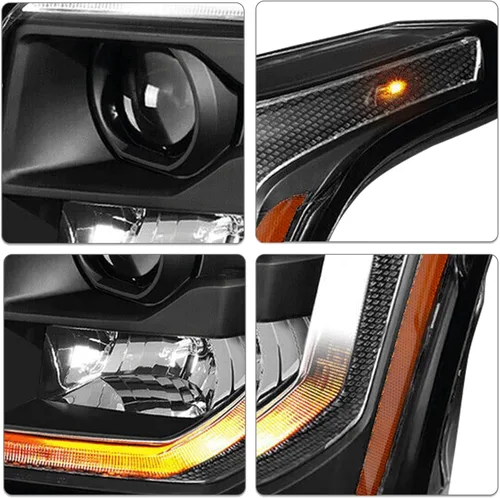 Miniatura 8 de SOCKIR Conjunto de faros delanteros y antiniebla para GMC YUKON SLT 2015-2020, SLE/Yukon XL SLT, SLE OE - Par de faros halógenos de fábrica, carcasa